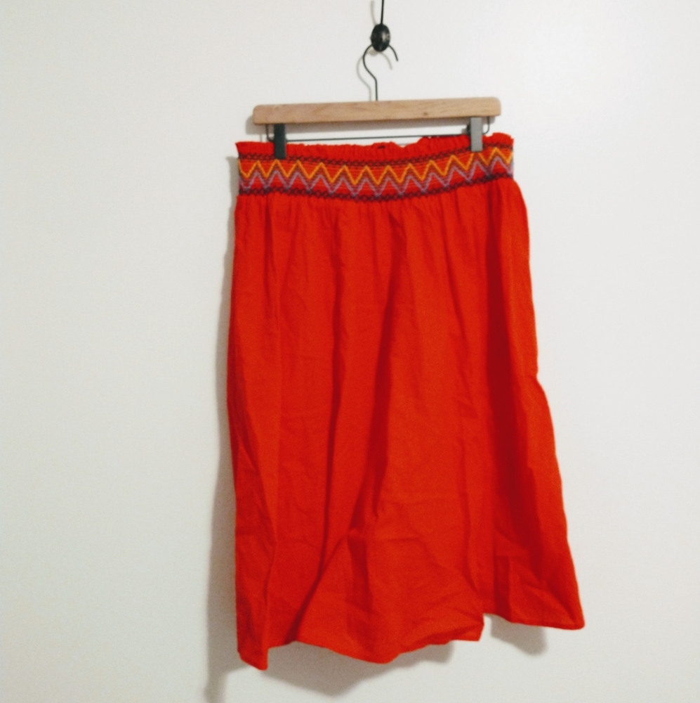 Peasant skirt red forever 21 size 0X